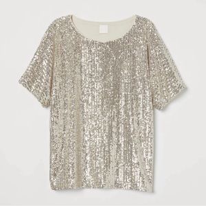 Sequin lined t shirt